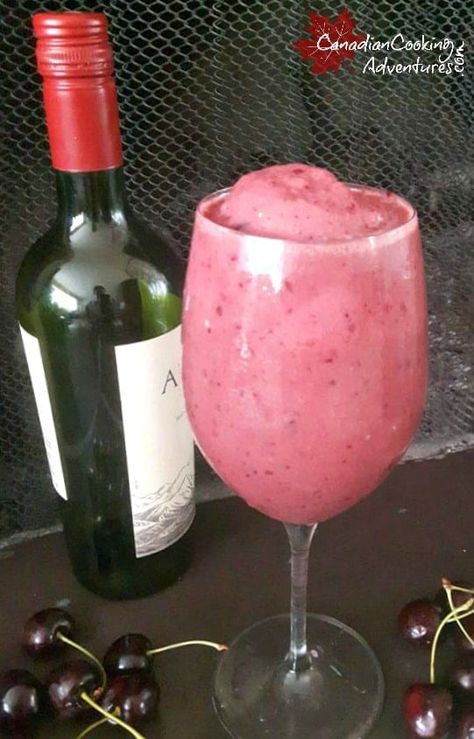 Red Wine Cherry Slushies Red Wine Slushie Recipe, Wine Slushie Recipe, Wine Slushies, Slushie Machine, Cranberry Wine, Wine Slushie, Slushie Recipe, Cherry Season, Farmers Markets