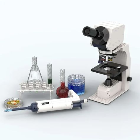 LEGO IDEAS - Celebrate the wonder of STEM! - Biology Laboratory Equipment Stem Biology, Volumetric Flask, Biology Laboratory, Combat Armor, Laboratory Equipment, Lego Ideas, Biochemistry, Lego Sets, Biology