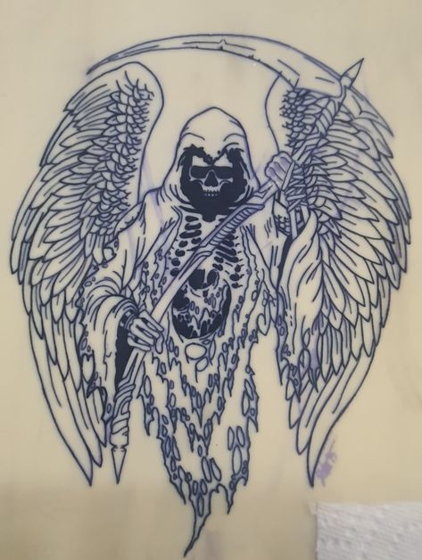 Tattoo Designs Grim Reaper, Medieval Grim Reaper Tattoo, Grim Reaper Leg Tattoo, Grim Reaper Tattoos For Men, Grim Reaper Outline, Reaper Outline, Grim Reaper Tattoo Sleeve, Dont Fear The Reaper Tattoo, Grim Reaper Back Tattoo