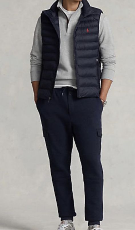 Dark Blue Vest Outfit Men, Gillet Outfits Men, Mens Gilet Outfit, Blue Vest Outfit, Preppy Men, Mens Casual Outfits Summer, Blue Vest, Designer Suits For Men, Europe Winter