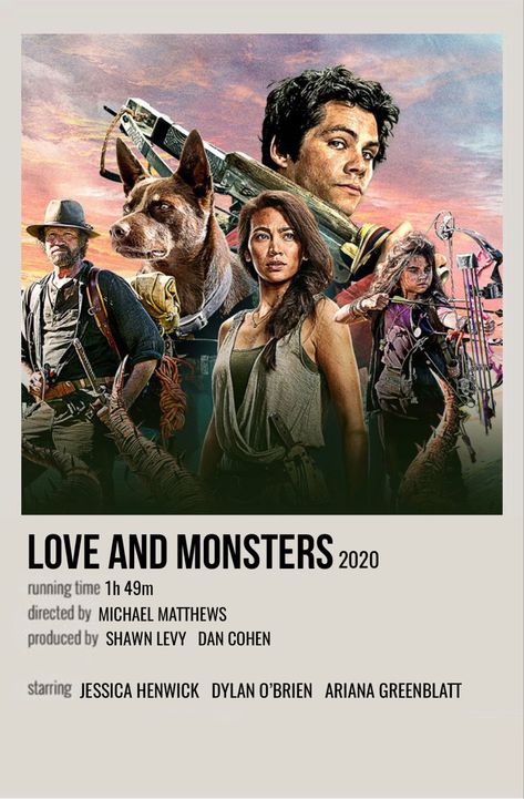 minimal polaroid movie poster for love and monsters Joel Dawson, Living Underground, Love And Monsters, School Girlfriend, Giant Creatures, Film Polaroid, Jessica Henwick, Michael Rooker, Film Posters Minimalist