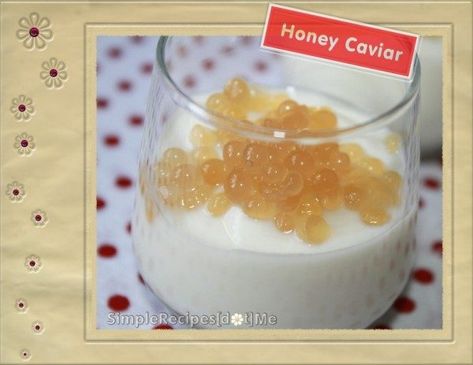 Honey Caviar with Agar-Agar • Color Your Recipes Honey Caviar, Molecular Gastronomy Recipes, Gastronomy Food, Caviar Recipes, Agar Agar, Molecular Gastronomy, Honey Recipes, Jewish Recipes, Dessert Decoration