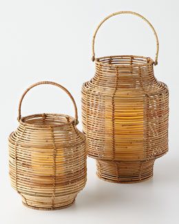 -53FM Rattan Lanterns China Landscape, Rattan Lantern, California Beach House, Ancient Chinese Architecture, Wooden Lanterns, Bamboo Crafts, House Furniture Design, Outdoor Lanterns, Candle Lanterns