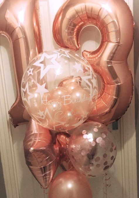 Birthday 13 Aesthetic, Happy Birthday 13 Girl, 13 Birthday Aesthetic, 13tg Birthday Ideas, 13th Birthday Decorations Girl, 13 Birthday Balloons, 14th Birthday Party Ideas For Teenagers, 13th Birthday Aesthetic, Ideas For My Birthday