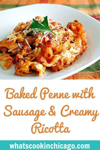 Pasta With Sausage And Ricotta, Penne With Sausage, Balsamic Chicken Pasta, Baked Pasta Casserole, Sausage Penne, Sausage Pasta Bake, Cheesy Chicken Pasta, Penne Pasta Recipes, Baked Rigatoni