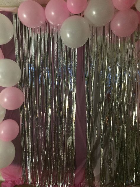 Selfie wall, backdrop, ladies night @glambyportia Ladies Night Ideas Decorations, Birthday Airbnb, Photo Wall Party, Wall Backdrop Ideas, Diy Selfie Wall, Selfie Wall Ideas Photo Backdrops, Selfie Wall Ideas, Y2k Birthday Party, Y2k Birthday