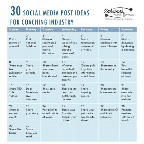 30 social media post ideas for the Coaching Industry - life coach social media engagement post ideas social media engagement for counselors, business coaches, executive coaches, leadership coaches, accountability coaches. - sabrinasadminservices.com Health Coach Post Ideas, Life Coaching Instagram Posts, Executive Coaching Tools, Life Coaching Social Media Posts, Life Coaching Post Ideas, Content Ideas For Life Coaches, Business Engagement Post Ideas, Coaching Social Media Posts, Life Coach Social Media Posts