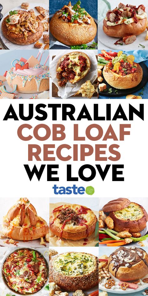 Cobb Loaf Dip, Cob Dip, Cobb Loaf, Bread Dips, Cob Bread, Cob Loaf, Aussie Food, Fairy Bread, Australian Food