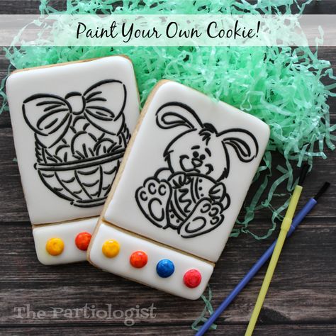 Easter Stencils, Cookie Kits, Easter Biscuits, Cookie Countess, Easter Cookie, Sugar Cookie Royal Icing, Paint Cookies, Carrot Cake Cupcakes, Cookie Games