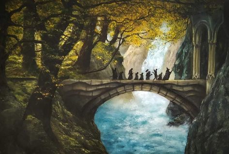 Lord Of The Rings The Fellowship, Lord Of The Rings Desktop Wallpaper, Lotr Laptop Wallpaper, Lotr Landscapes, Lord Of The Rings Landscape, Lord Of The Rings Fanart, Tolkien Artwork, Bridge Drawing, Imac Wallpaper