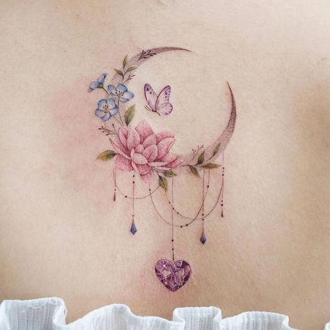 Small Watercolor Tattoo, Trending Tattoo, Tattoos For Women Flowers, Moon Tattoo Designs, Tasteful Tattoos, Inspiration Tattoos, Geniale Tattoos, Gorgeous Tattoos, Wrist Tattoos For Women