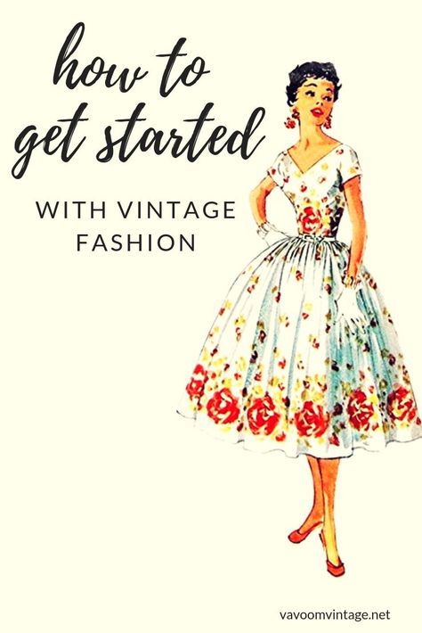 learn how to get started with wearing vintage fashion and build your vintage wardrobe Retro Hairstyles Tutorial, Vintage Fashion 1950s, Vintage Lifestyle, Fur Coat Vintage, Vintage Dress Patterns, Fashion 1950s, Same Love, Vintage Wardrobe, Retro Hairstyles