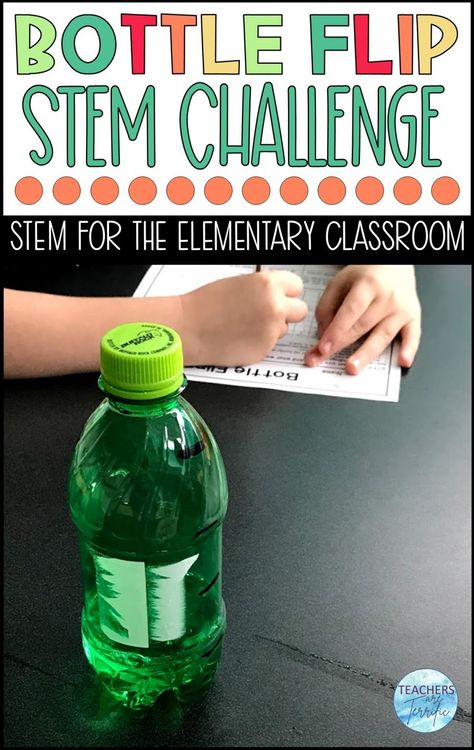 Water Bottle Flip Game, Bottle Flip Challenge, Water Bottle Flip, Steam Challenges, Bottle Flip, Empty Water Bottle, Stem Classes, Data Table, Stem Classroom