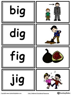 **FREE**Word Sort Game: IG Words in Color. Use these printable matching words game to create a fun learning environment your child will love. These can be used in a game of concentration, or for single player file folder games. Ig Words, Word Families Printables, Color Worksheet, Word Family Activities, Phonics Flashcards, Word Sort, Cvc Words Kindergarten, Word Family Worksheets, Three Letter Words