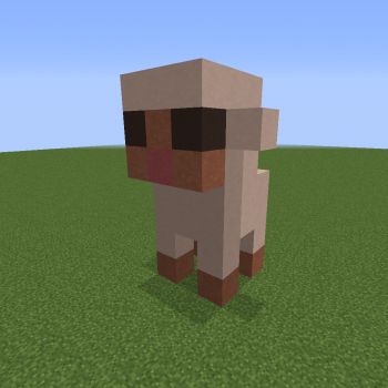 Cute Minecraft Statues Easy, Minecraft Rabbit House, Cute Minecraft Animals, Sheep House Minecraft, Minecraft Goat Statue, Minecraft Sheep Build, Minecraft Animal Builds, Cute Small Minecraft Builds, Minecraft Mini Animal Statues