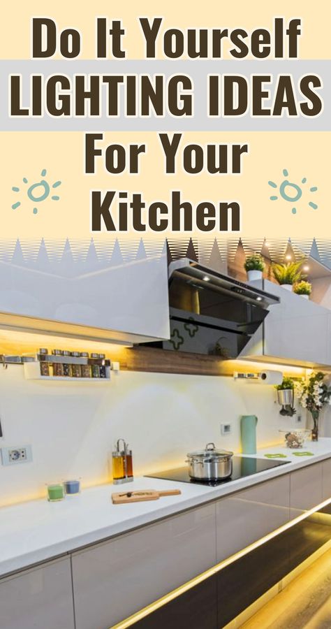 Replace Florescent Light Ideas, Narrow Kitchen Lighting, Small Kitchen Lights, Light Ideas Kitchen, Kitchen Cabinet Lighting Ideas, Led Lights Kitchen, Fluorescent Kitchen Lights, Kitchen Counter Lighting, Kitchen Bar Lighting