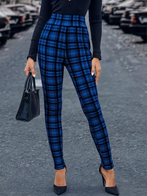 SHEIN Essnce Women's Plaid High-Waisted LeggingsI discovered amazing products on SHEIN.com, come check them out! Women Leggings, Kids Sleepwear, Womens Plaid, Tight Leggings, High Waisted Leggings, Amazing Products, Fashion Online Shop, All Fashion, Women's Leggings