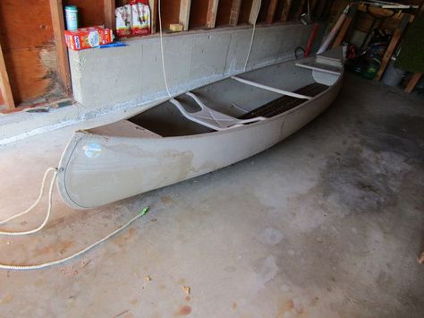 Grumman aluminum canoe, 13 feet long in good condition. Grumman Canoe, Aluminum Canoe, Sports Equipment, Park Slide, Kayaking, Auction, Hiking, Camping, Sports