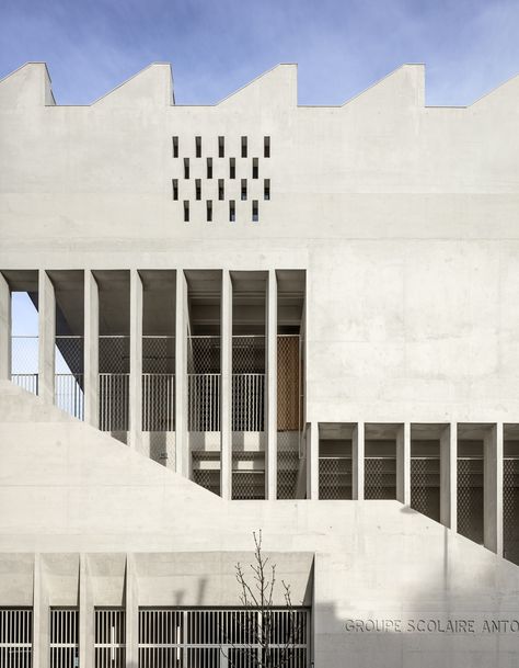 Shadow Architecture, Staircase Architecture, Form Architecture, Concrete Facade, Jean Nouvel, Exterior Stairs, Stairs Architecture, Stone Facade, Marseille France