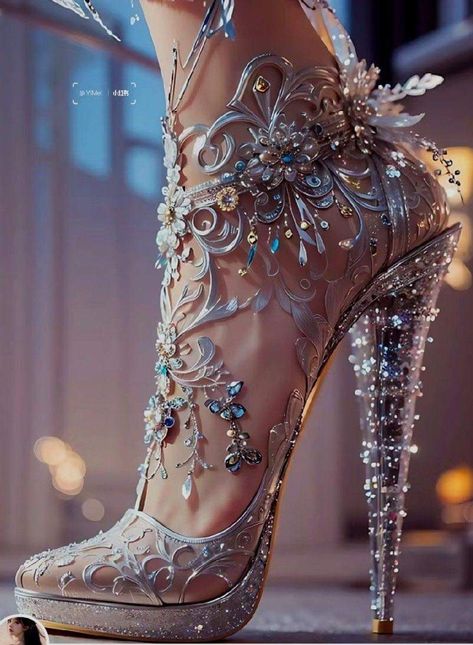 Whimsical Shoes, Magic Shoes, Fairy Shoes, Fashion Shoes Heels, Cute Shoes Heels, Shoes Hack, Fantastic Shoes, Fancy Shoes, Shoe Art