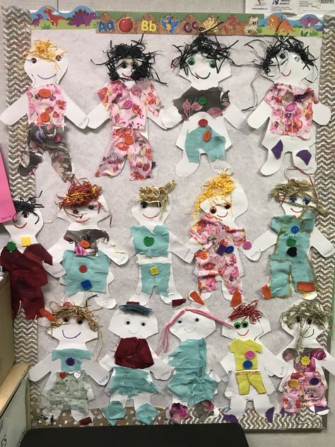 Clothing topic #preschool #clothing #dolls Clothing Art Projects For Preschool, Preschool Clothes, Clothing Study Ideas Preschool, Clothes Art Activities For Preschool, Preschool Clothes Activities, Clothes Art Preschool, Clothing Projects For Preschoolers, Clothes Unit Preschool Activities, Clothing Bulletin Board Preschool