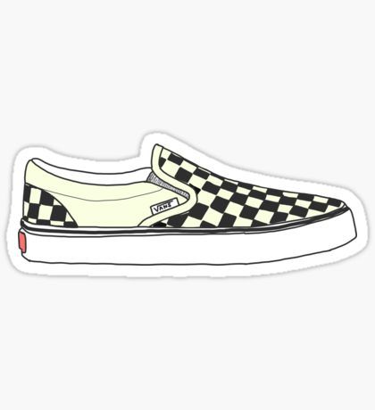 Black Checkered Vans Shoes Sticker Vans Drawing, Black Checkered Vans, Van Drawing, Sneakers Wallpaper, Shoes Wallpaper, Preppy Stickers, Iphone Stickers, Homemade Stickers, Checkered Vans