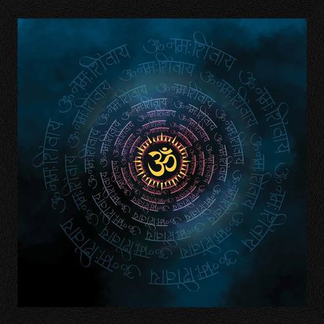 Download Om Namah Shivaya Repetition Wallpaper | Wallpapers.com Ohm Art, Om Symbol Art, Om Symbol Wallpaper, Spiritual Photos, Arte Yoga, Hanuman Hd Wallpaper, Namah Shivaya, 4k Wallpapers For Pc, Mandala Wallpaper