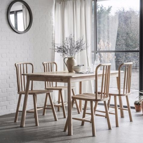 Hudson Living Wycombe Dining Table and Chairs Aesthetic Colour Palette, Kayu Aesthetic, Aesthetic Colour, Contemporary Nordic, Solid Oak Dining Table, 6 Seater Dining Table, Set Meja Makan, Contemporary Dining Table, Classic Table