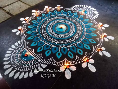 Rangoli Designs For Competition Unique, Unique Rangoli Designs For Competition, White Rangoli, Rangoli Designs For Competition, Indian Rangoli Designs, Rangoli Designs Photos, Rangoli Designs Simple Diwali, Alpona Design, Easy Rangoli Designs Diwali