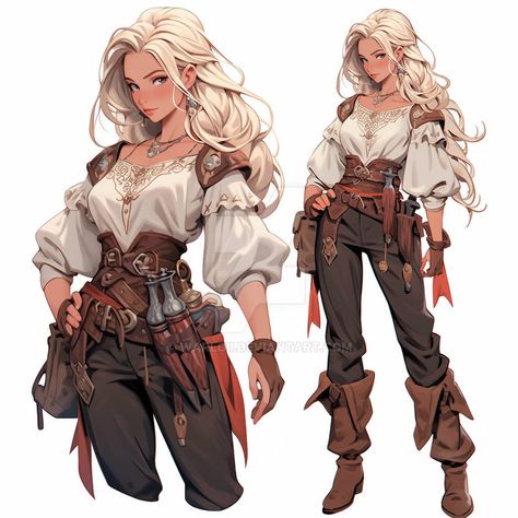 Anime Pirate, Ren Faire Outfits, Pirate Outfit, Female Armor, Female Character Concept, Adventure Outfit, Pirate Woman, Fashion Illustration Dresses, Drawing Clothes