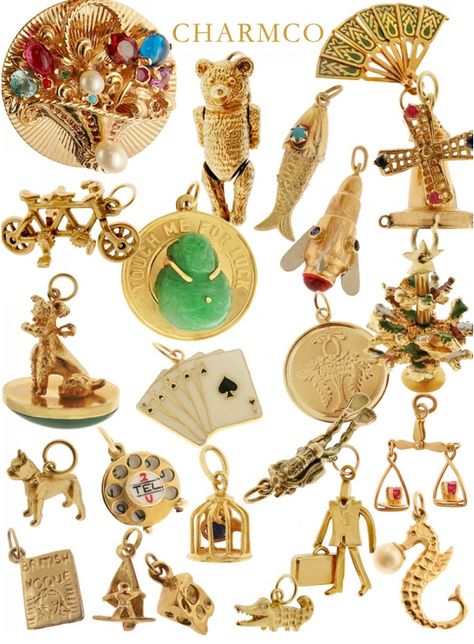 Tuesday Christmas, Holiday Picks, Vintage Charm Bracelet, Turquoise Jewelry Native American, Gold Charms, Pandora Bracelet Charms, Gold Charm Bracelet, Hand Of Cards, Charm Rings