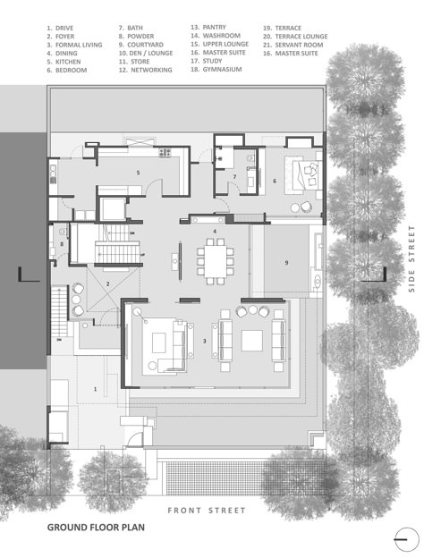 Green House Plans, Monochrome House, Building Design Plan, Modern House Floor Plans, Indian House Plans, Classic House Design, Interior Design Presentation, Architectural Floor Plans, Villa Plan