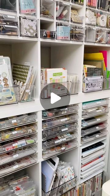 Lisa Soares on Instagram: "Reorganization 2024-Video 1 Thanks for all your feedback from yesterday’s post. As long as there’s interest, I will show you different parts of my room and what I’m doing in separate posts. Today I’m showing you the IKEA paper sorter Kallax insert with the iDesign fridge trays (14.5 L x 12 W x 2 D). I have a lot of these trays that I have been buying for more than 10 years. I’m sure you’ve seen me show them in previous IG posts over the years if you’ve followed me. The nice thing is I can move different trays in and out depending on what I’m using the most of. For now I’m just going to keep the trays in there that I’m going to show you in this little video. Let me know if you find these interesting and if I should bother doing more. #craftorganization #craftroomo Kallax Ikea Craft Room, Kallax Art Storage, Kallax Craft Room Ideas, Ikea Craft Room Organization, Kallax Inserts Ideas, Kallax Craft Storage, Ikea Kallax Inserts, Kallax Inserts, Grey Boho Bedroom