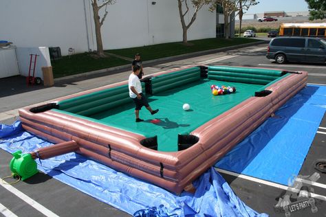 Inflatable Pool Table - Lets Party Football Pool, Snooker Balls, Bumper Pool, Billiards Game, Snooker Table, Sports Field, Football Pitch, Pool Games, Giant Inflatable