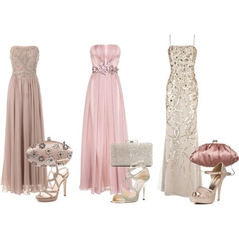 "pale pink / nude" by allygl on Polyvore Long Pink Dress, Pink Long Dress, Long Evening Dresses, Evening Dresses Long, Wedding Stuff, Pale Pink, Pink Dress, Dream Closet, Bridal Shower