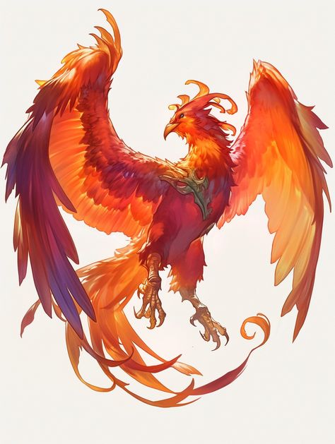 Phoenix Dnd, Phoenix Fantasy Art, Phoenix Concept Art, Eagle Animation, Phoenix Character Design, Phoenix Fanart, Phoenix Magic, Phoenix Symbol, Phoenix Illustration