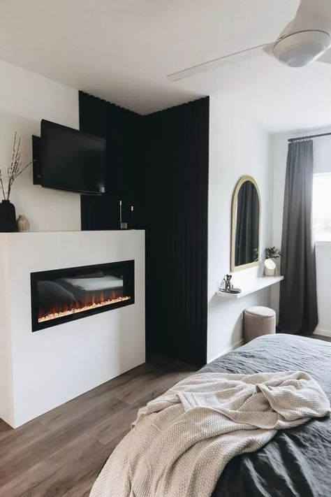 Ikea Hack Vanity, Faux Marble Countertop, Tv Nook, Bedroom Nook, 2024 Goals, Blogger Inspiration, Tv In Bedroom, Bedroom Renovation, Primary Bedroom