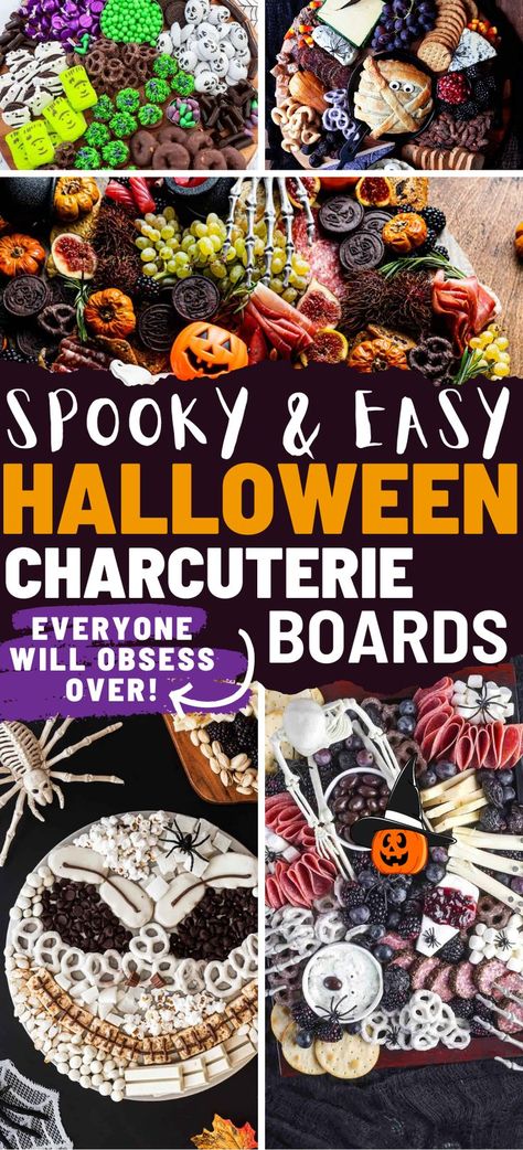 Snack Charcuterie Board Ideas, Halloween Grazing Table, Halloween Dessert Charcuterie, Themed Charcuterie Board Ideas, Food Boards For Parties, Easy Halloween Charcuterie Board, Halloween Dessert Charcuterie Board, Boards For Parties, Snack Charcuterie Board