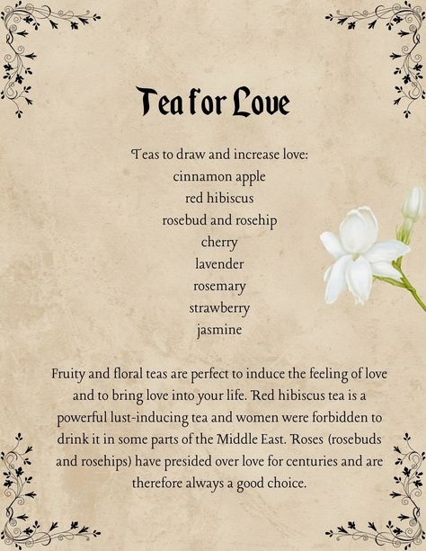 Tea Spells Witchcraft, Tea Spells, Tea Magick, Witch Tea, Spell Books, Magic Crafts, Over Love, Witchcraft Spell Books, Hibiscus Tea