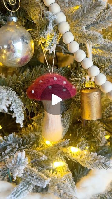 HGTV Canada on Instagram: "Add a whimsical touch to your tree with a mushroom ornament. 🍄🎄 @itscourtneyryall   #mushroomornament #mushroomdecor #diyornaments #felting" Diy Felt Mushroom Ornament, Diy Mushroom Ornaments, Diy Mushroom, Mushroom Ornaments, Felt Mushroom, Instagram Add, Mushroom Decor, Craft Classes, Felt Diy