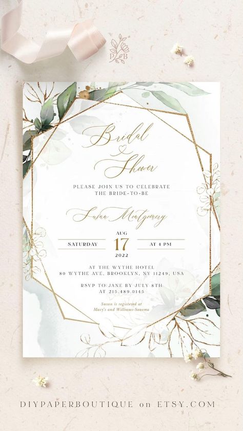 Wedding Invation, Wedding Invitations Printable, Woodland Wedding Invitations, Bridal Shower Invites, Wedding Card Frames, Geometric Wedding Invitation, Wedding Invitation Background, Digital Invitations Wedding, Budget Wedding Invitations