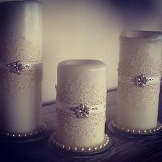 Lace Candles, Unity Candles, Laser Cut Paper, Wedding Ceremony Ideas, Wedding Unity Candles, Unity Candle Sets, Wedding Candle, Wedding Unity, Diy Fan