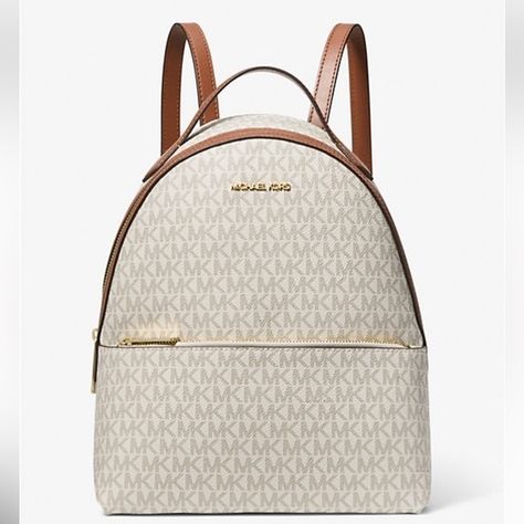 MICHAEL KORS MEDIUM LADY TRAVEL SCHOOL SHOULDER BACKPACK Michael Kors Travel Bag, Michael Kors Rucksack, Michael Kors Backpack, Backpack Free, Medium Backpack, Shoulder Backpack, Travel School, Signature Print, Quilted Bag