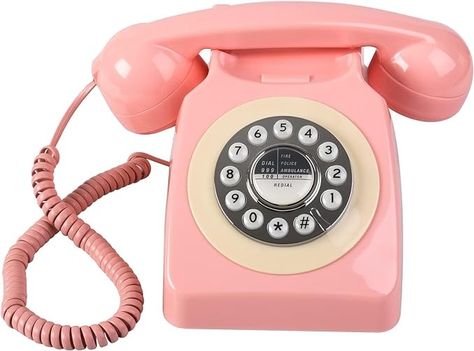 Amazon.com : Sangyn Retro Landline Telephone Classic Vintage Corded Phone Old Fashioned Dial Button Desk Phone with Redial Function for Home Office : Office Products Rotary Dial Phone, Antique Phone, Classic Phones, Classic Desk, Retro Phone, Office Office, Smart Cookie, Vintage Telephone, Home Phone