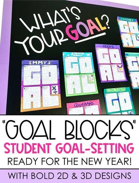 Goal Setting Bulletin Board Middle School, Goal Setting Middle School, Goal Setting In The Classroom, Goal Setting Classroom Display, Goals Bulletin Board Elementary, Middle School Goal Setting Activities, Math Goal Setting For Students, Goal Setting Lessons For Middle School, We Are Goal Getters Bulletin Board