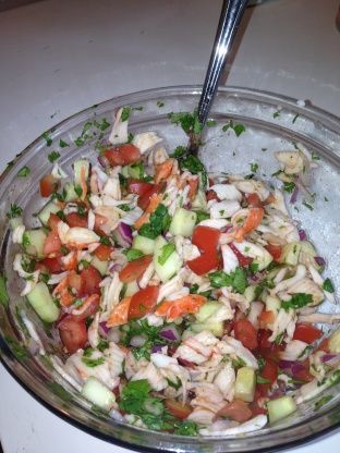 Make and share this Crab Ceviche Appetizer recipe from Food.com. Ceviche Recipe Crab, Jaiva Recipe Mexican, Jaiba Recipe Mexican, Crab Ceviche Recipe, Jaiva Recipe, Shrimp Ceviche, Ceviche Recipe, Crab Recipes, Crab Meat