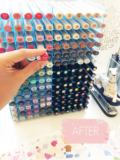 Top 10 Copic Marker Storage Ideas by Joanna Baker Copic Marker Storage Ideas, Diy Copic Marker Storage, Ohuhu Marker Storage, Alcohol Marker Storage, Marker Storage Ideas, Diy Marker Storage, Copic Marker Storage, Stacking Drawers, Copic Storage