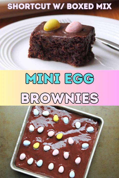 If you need an easy but decadent delicious dessert for Easter try these Mini Egg Brownies. This recipe is easy using a boxed mix and just a few additional ingredients. Perfect for using leftover Easter candy too! Mini Egg Brownies, Dessert For Easter, Easter Desserts, Mini Egg, Dessert Bites, Brownie Ingredients, Homemade Brownies, Caramel Cookies, Desserts Menu