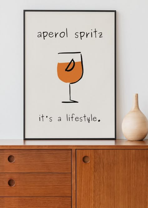 aperol print, aperol aesthetic, aperol spritz, aperol retro print, aperol art, aperol wall art, trendy prints, trendy wall art, trendy poster, trendy art Drink And Paint Ideas, Aperol Painting, Aperol Poster Vintage, Aperol Spritz Illustration, Aperol Spritz Poster Vintage, Aperol Wall Art, Aperol Spritz Print, Cocktail Wall Art, Cocktail Wall