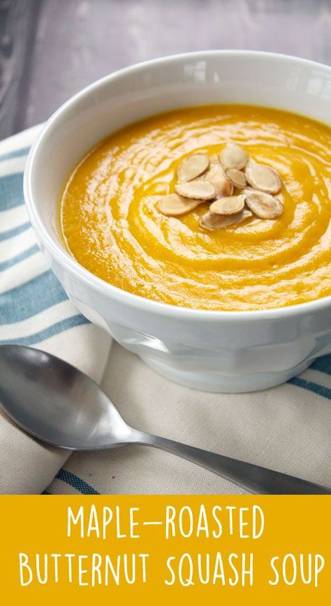 Butternut Soup, Roasted Butternut Squash Soup, Whats For Lunch, Delicious Soup Recipes, Roasted Squash, Soup And Stew, Butternut Squash Soup, Squash Soup, Roasted Butternut Squash